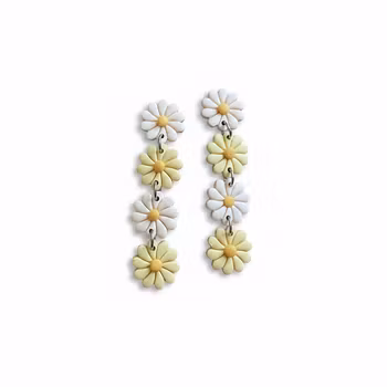 Blommor på rad (gul/vit)