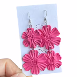 Blommor på krok (cerise)
