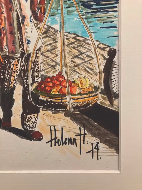 MANDARIN 30x40cm ink