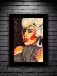 GAGA LADY 30x40cm ink