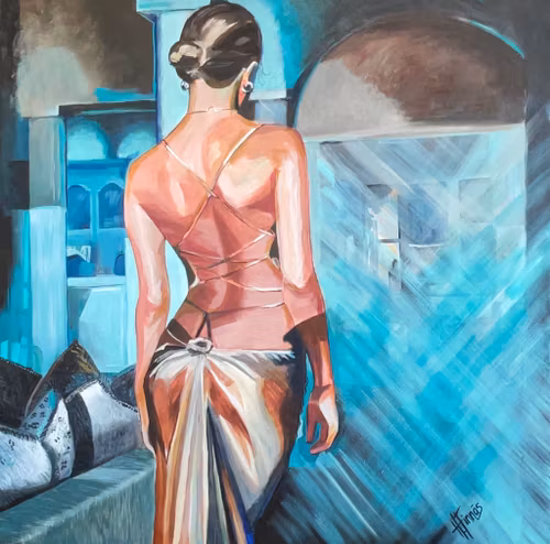 SHE 90x90cm acrylic canvas