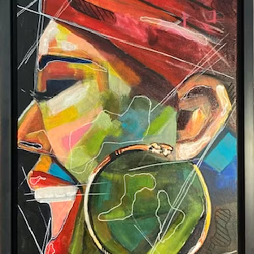 LAUGH CLOSE TO YOU acrylic canvas 40x85cm