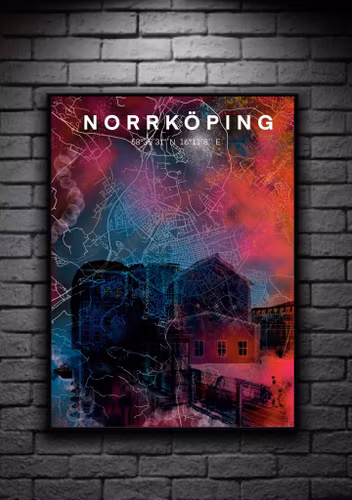 NORRKÖPING bron digital art print 50x70cm