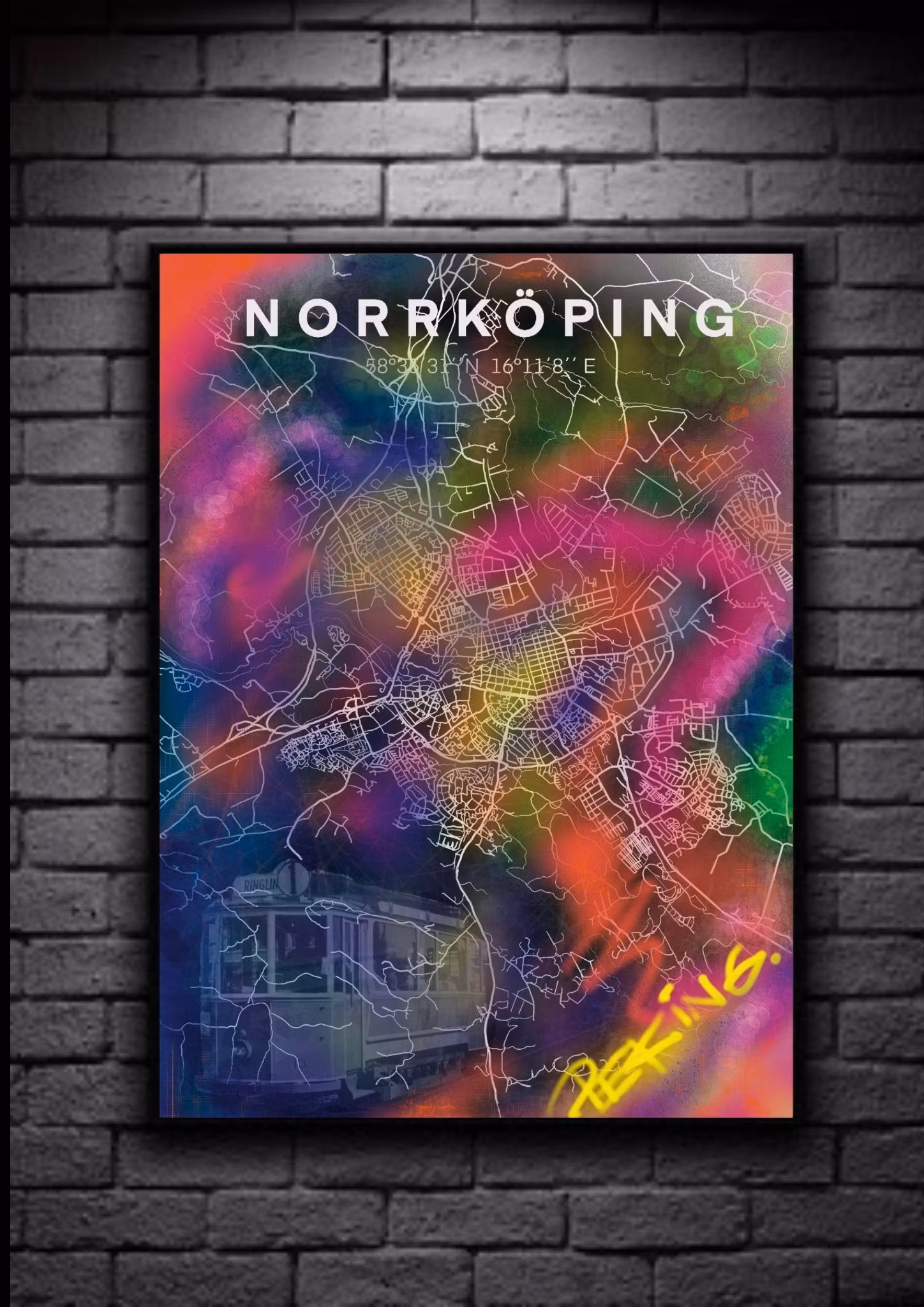 NORRKÖPING peking digital art print 50x70cm