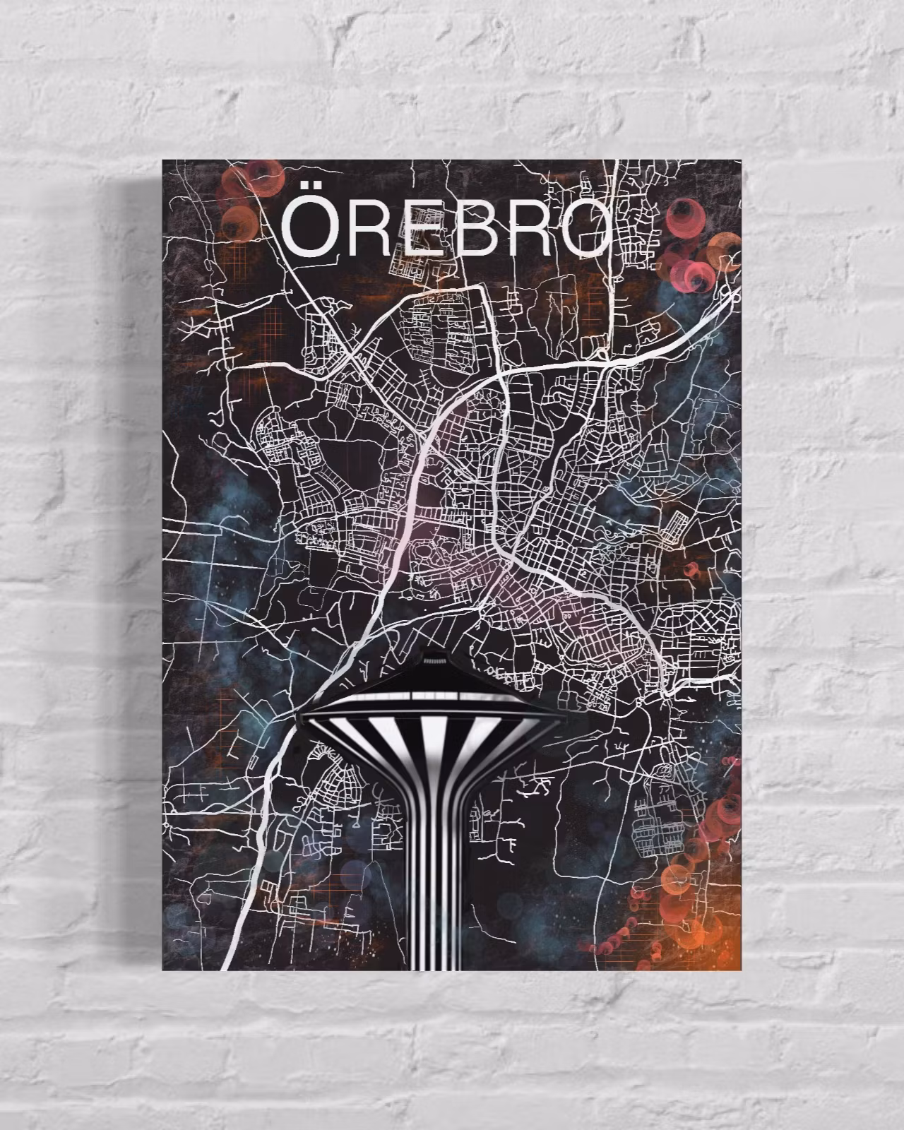 ÖREBRO svampen digital art print 50x70cm