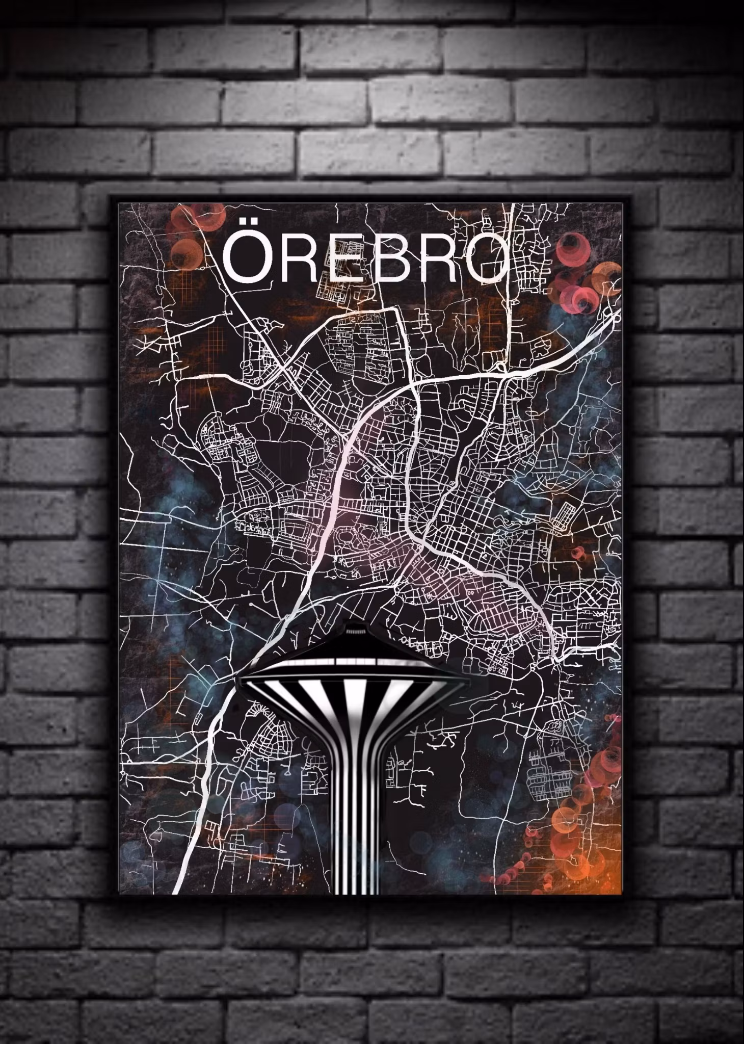 ÖREBRO svampen digital art print 50x70cm