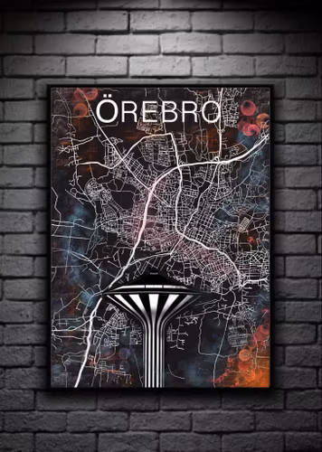 ÖREBRO svampen digital art print 50x70cm