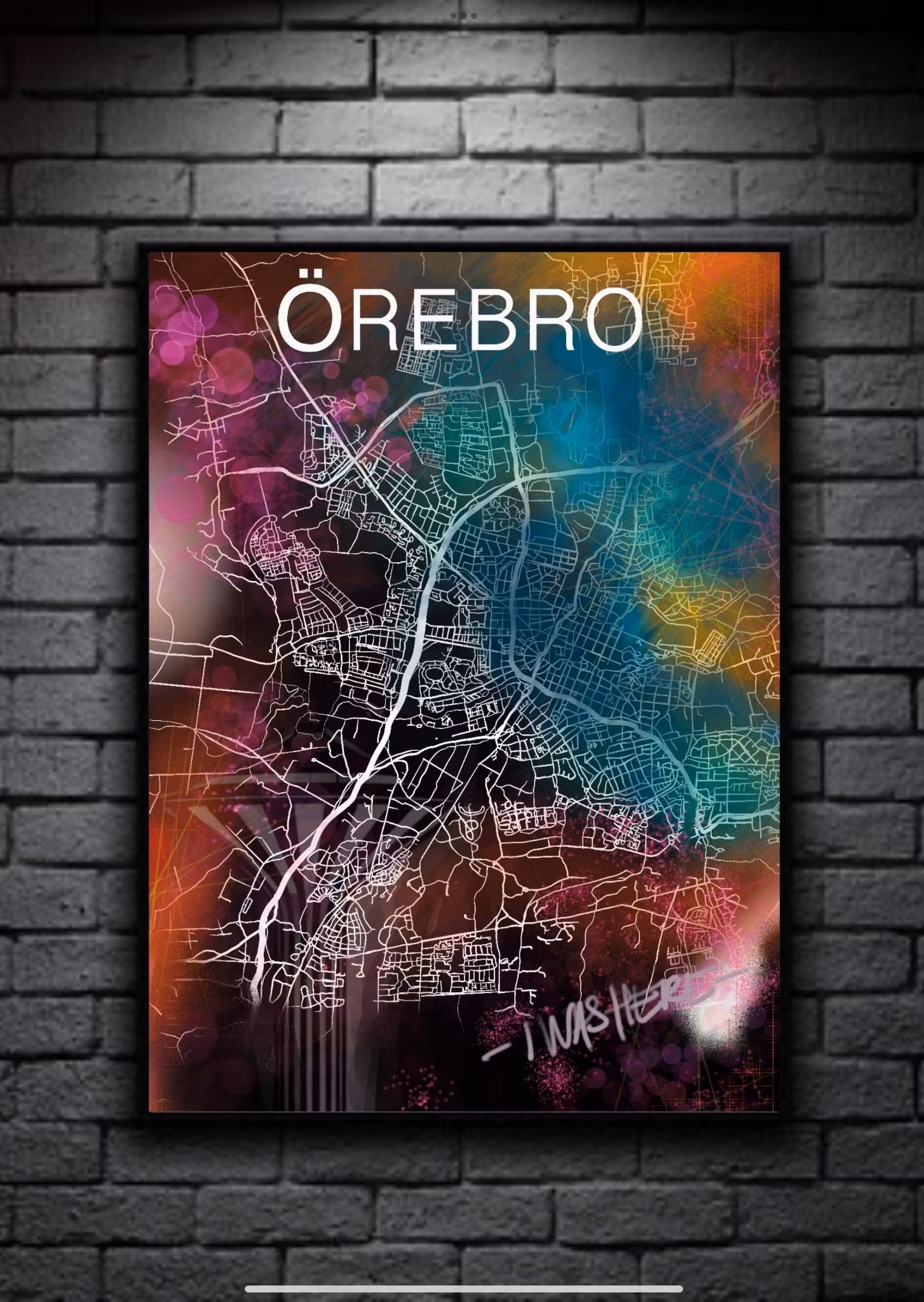 ÖREBRO I was here digital art print 50x70cm