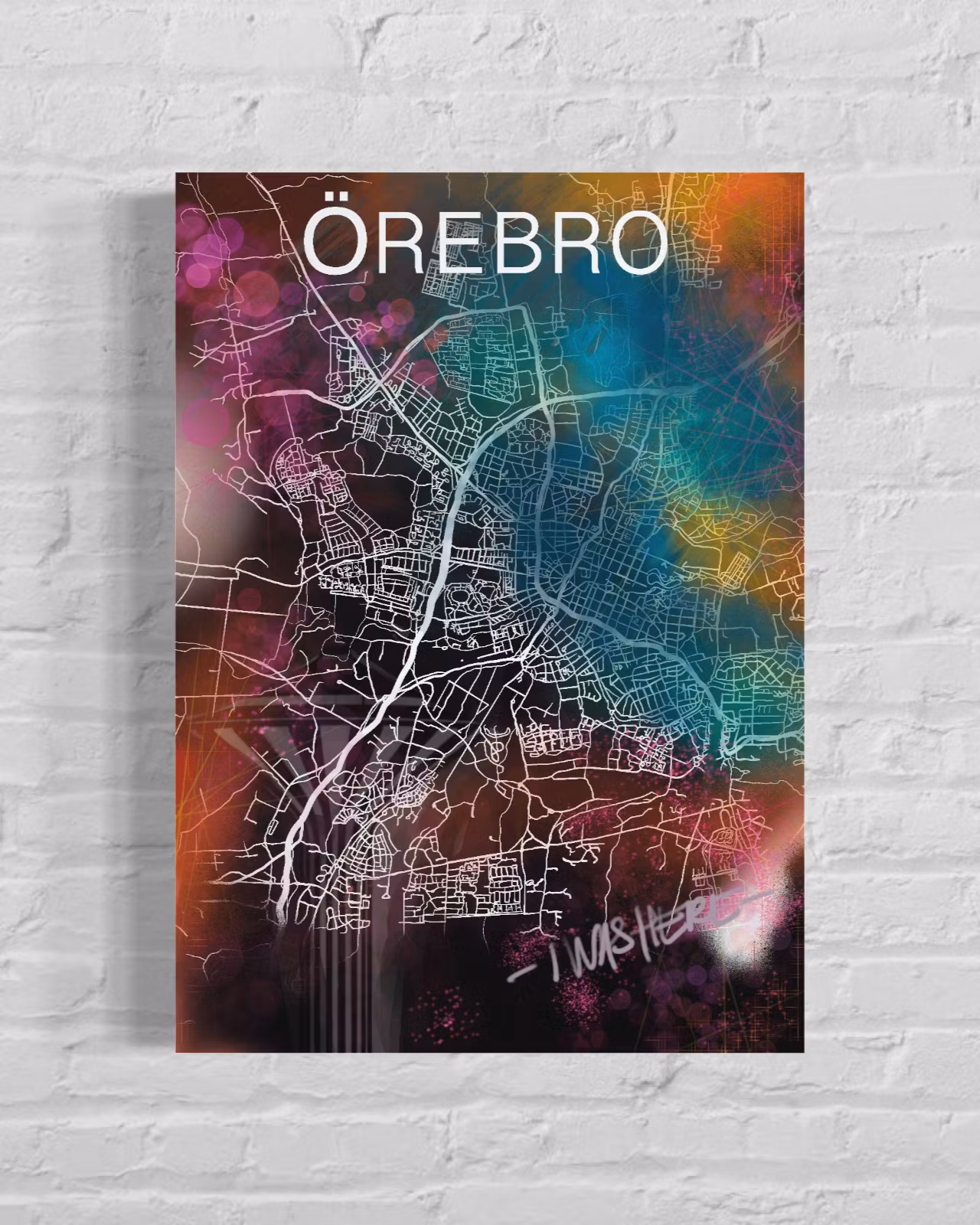 ÖREBRO I was here digital art print 50x70cm