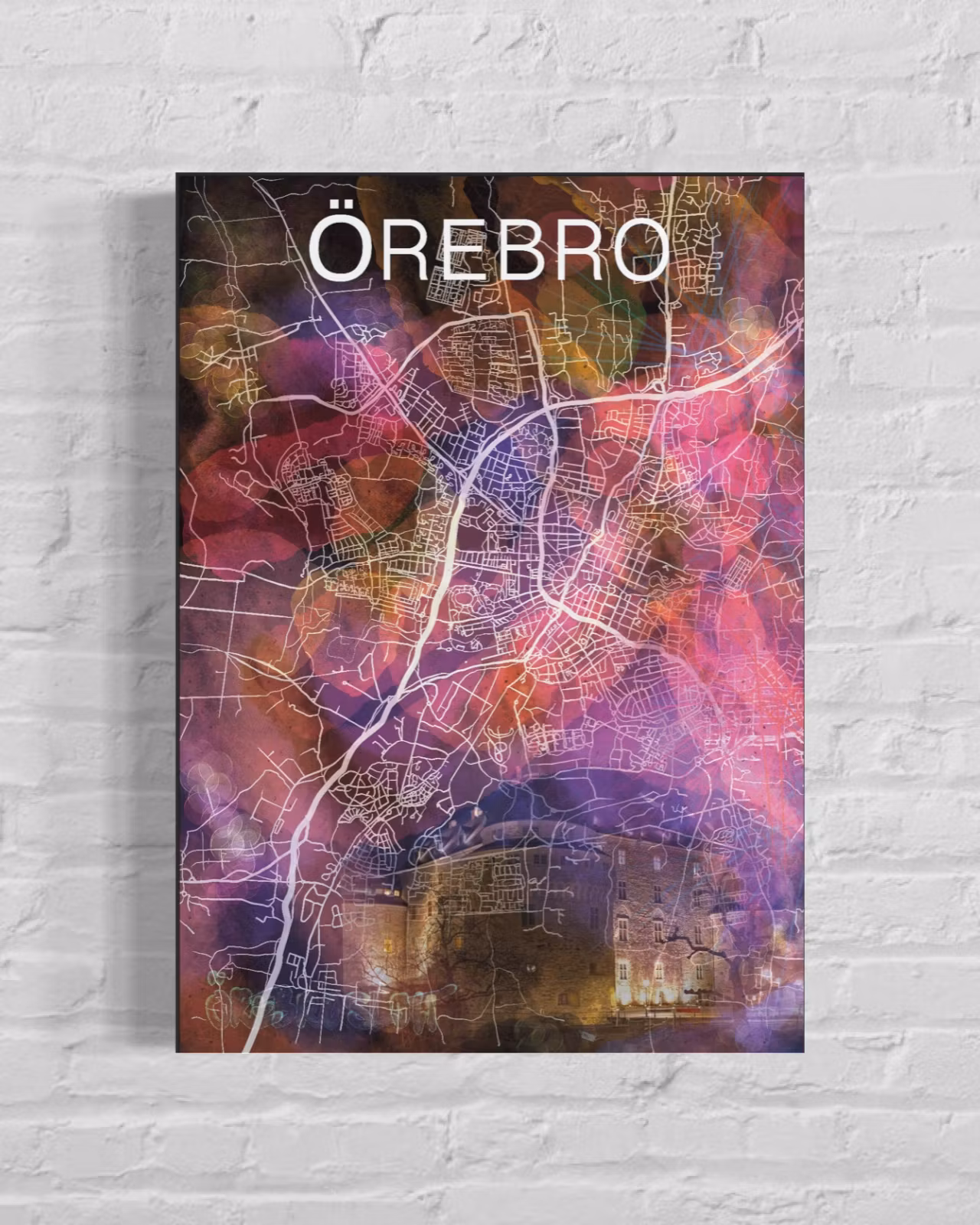 ÖREBRO slottet digital art print 50x70cm
