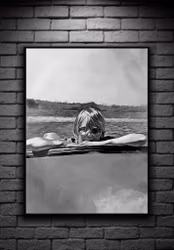MYSAN digital art print 50x70cm black/white