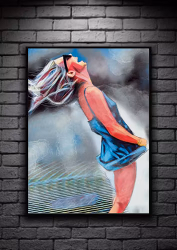 Linn digital print  50x70cm color