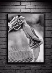 Linn digital art print 50x70cm black/white