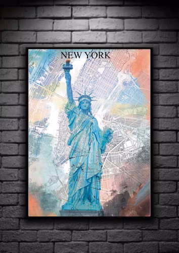 NEW YORK digital art print 50x70cm color