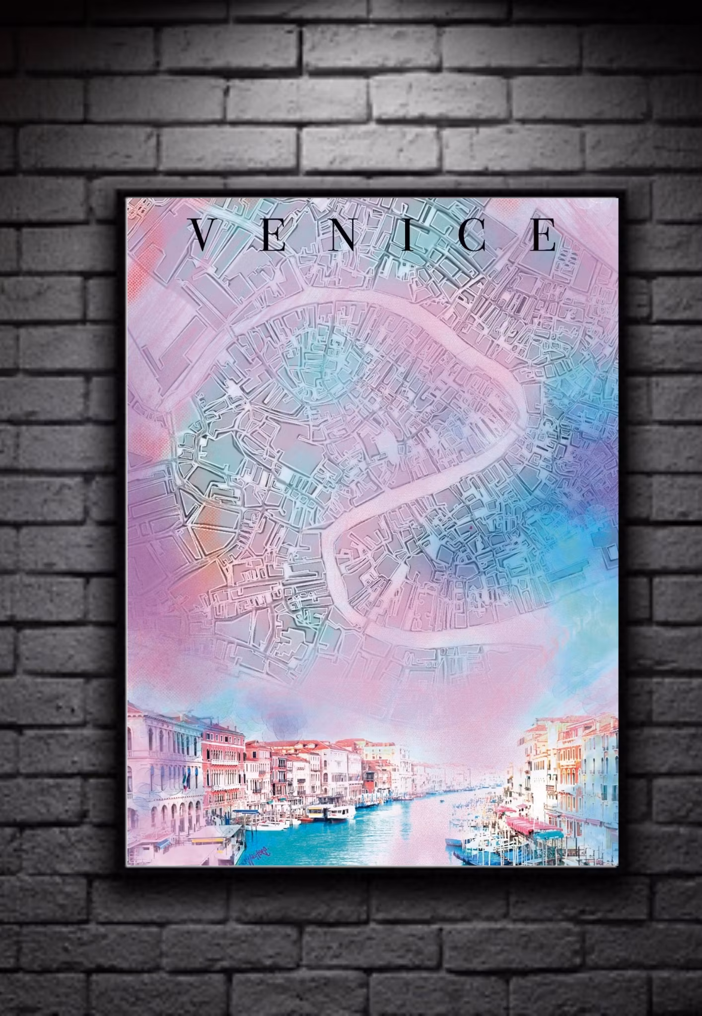 VENICE digital art print color