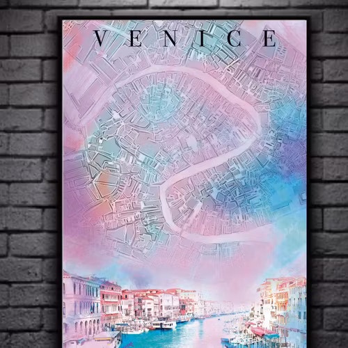 VENICE digital art print color