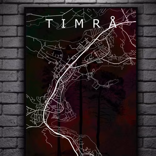 TIMRÅ tallar svart/mörkröd