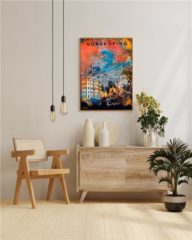 NORRKÖPING strykjärnet digital art print 50x70cm