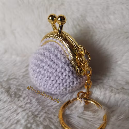 Virkad portmonnä/minibörs med nyckelring