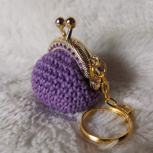 Virkad portmonnä/minibörs med nyckelring