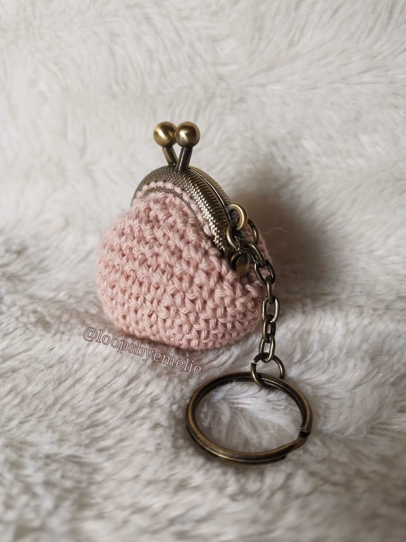 Virkad portmonnä/minibörs med nyckelring