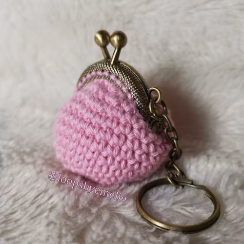 Virkad portmonnä/minibörs med nyckelring