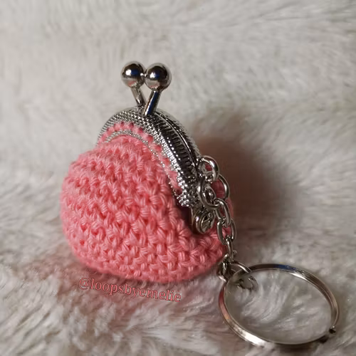 Virkad portmonnä/minibörs med nyckelring