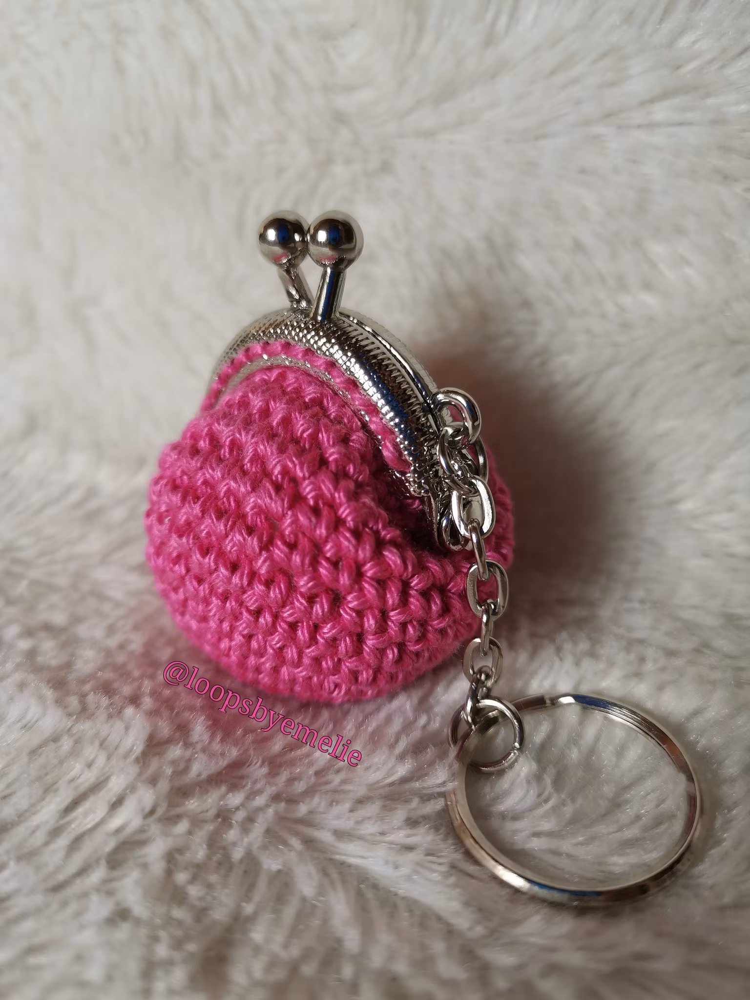 Virkad portmonnä/minibörs med nyckelring