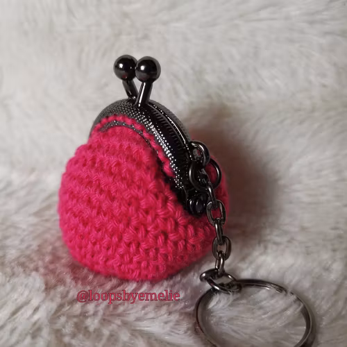 Virkad portmonnä/minibörs med nyckelring