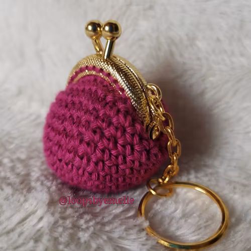 Virkad portmonnä/minibörs med nyckelring