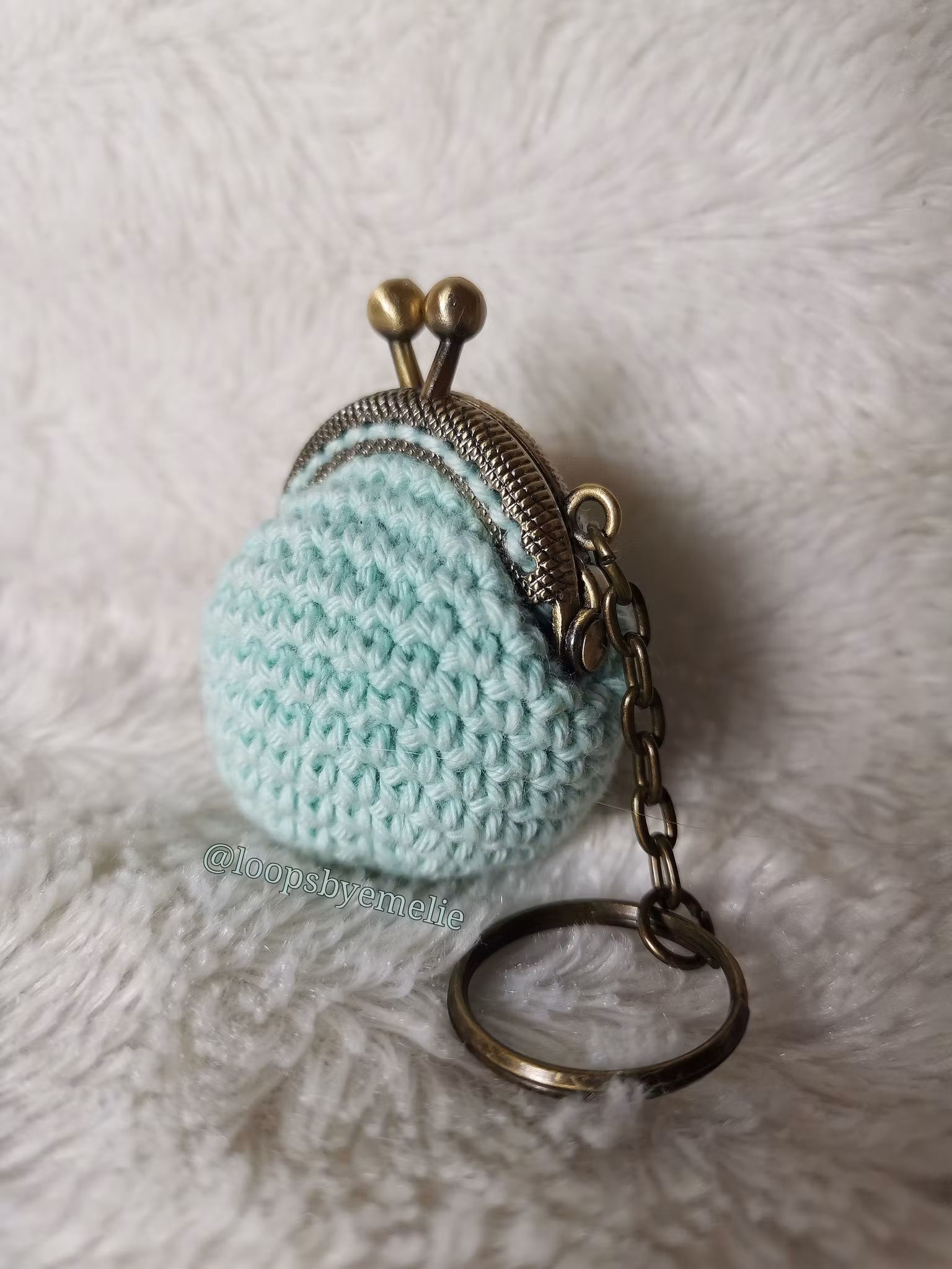 Virkad portmonnä/minibörs med nyckelring