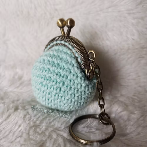 Virkad portmonnä/minibörs med nyckelring