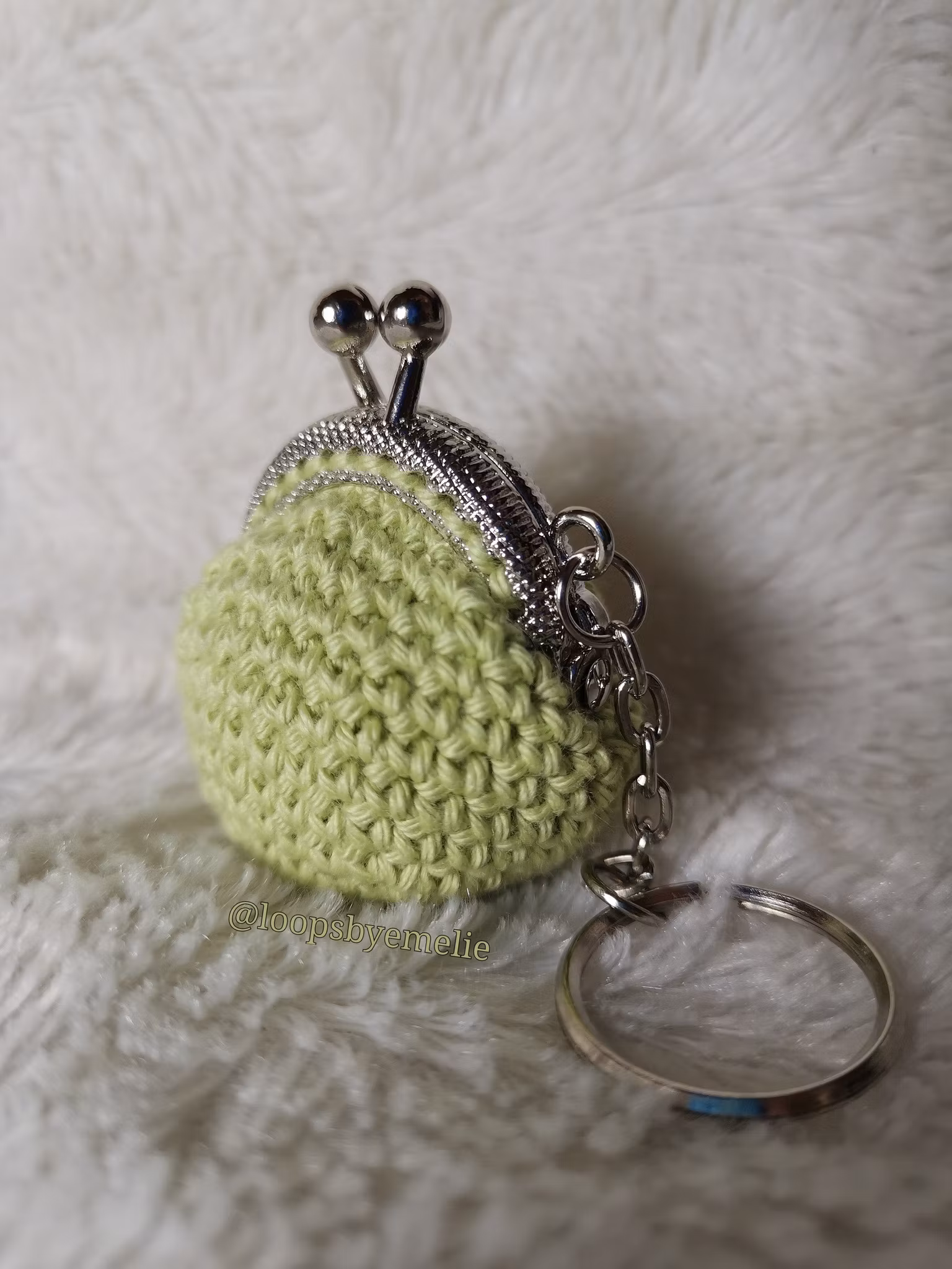 Virkad portmonnä/minibörs med nyckelring