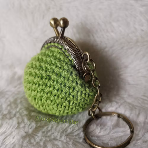 Virkad portmonnä/minibörs med nyckelring