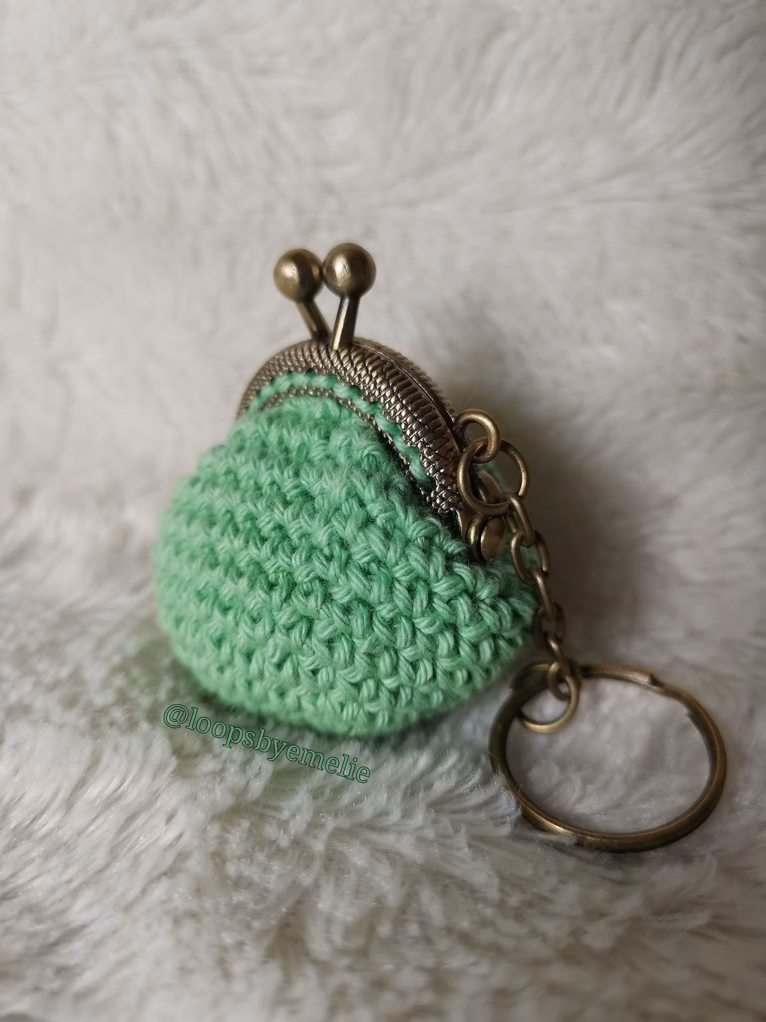Virkad portmonnä/minibörs med nyckelring