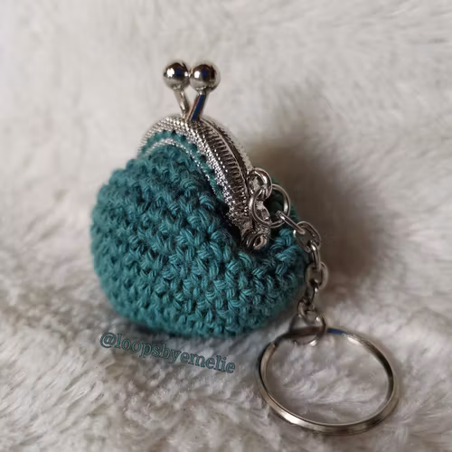 Virkad portmonnä/minibörs med nyckelring