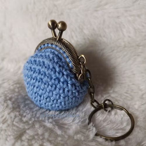 Virkad portmonnä/minibörs med nyckelring