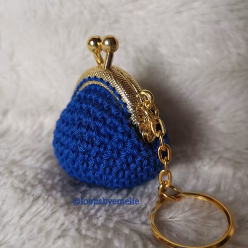 Virkad portmonnä/minibörs med nyckelring