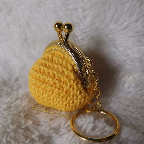 Virkad portmonnä/minibörs med nyckelring