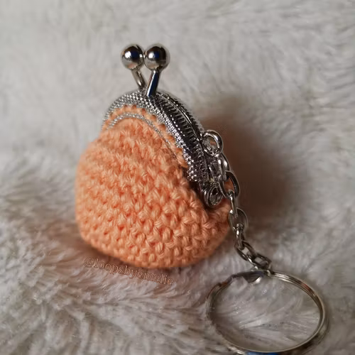Virkad portmonnä/minibörs med nyckelring