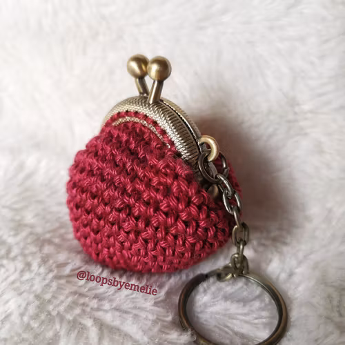 Virkad portmonnä/minibörs med nyckelring