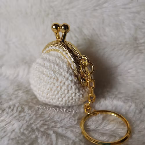 Virkad portmonnä/minibörs med nyckelring