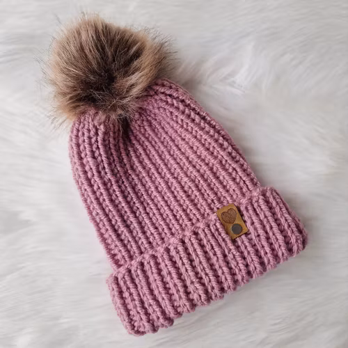 Chunky beanie - Gammelrosa
