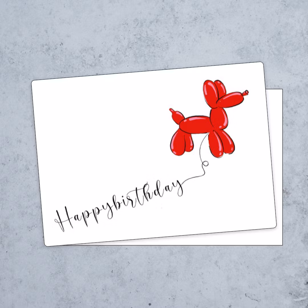 Balloon Animal Birthday Card 2