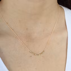Lucky Feather - Morse-Code Gold Necklace - LOVED