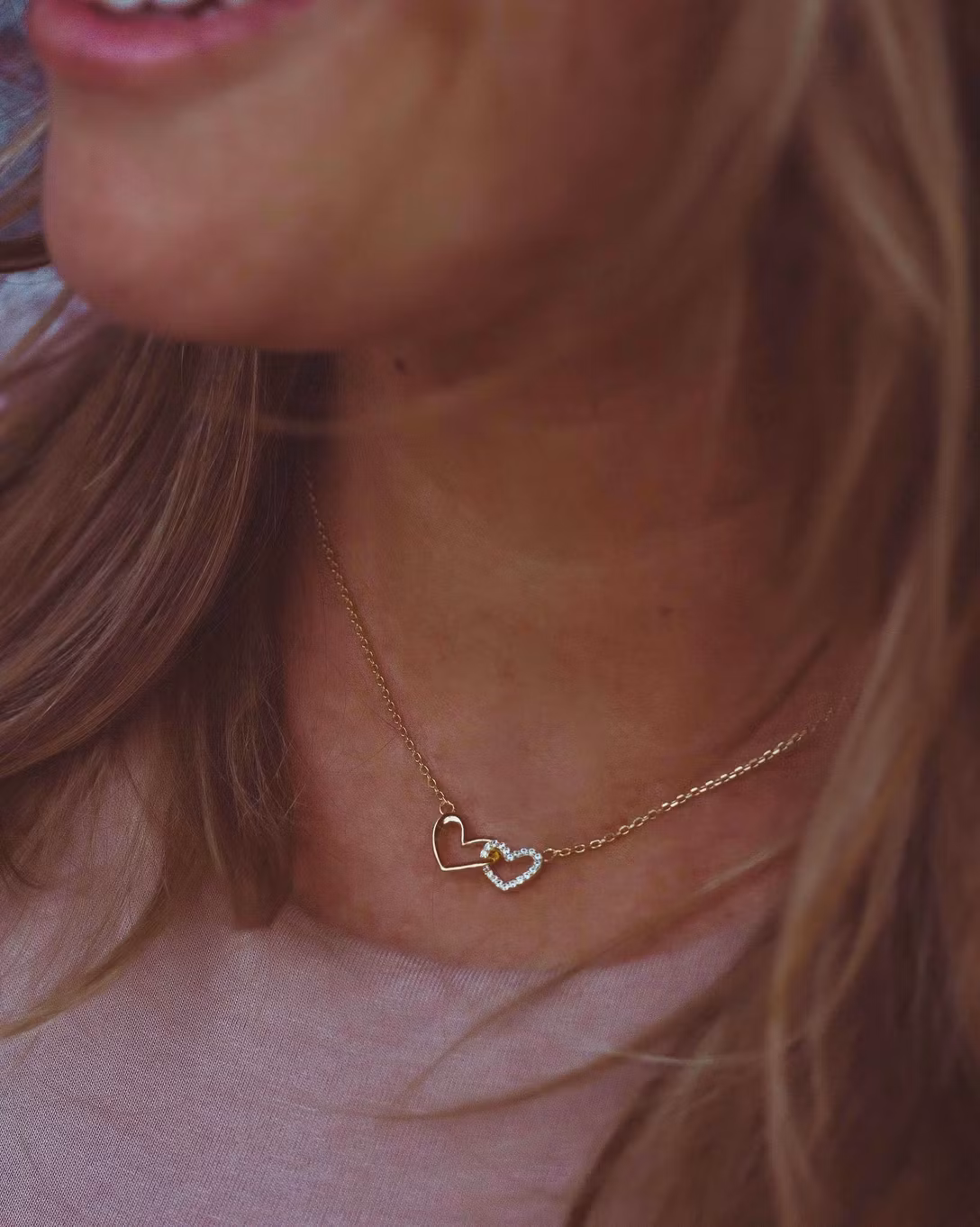Everly Made - Linked Heart - Pappas Jente - Gullkjede