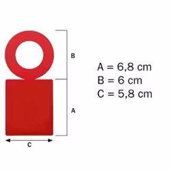 Vinstrip - Flaskekort Sølv - "Good Luck"