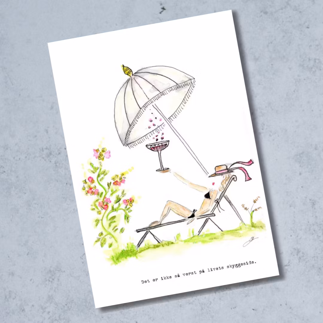 Kopi Sølje Bergman Kort - "Det er ikke så verst på livets skyggeside"