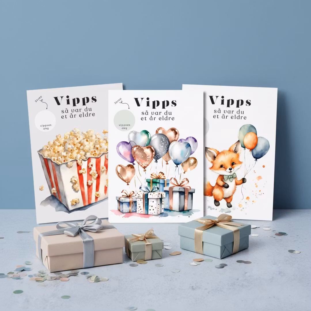 3pk Vipps Skrapekort - Bursdagsmix 2