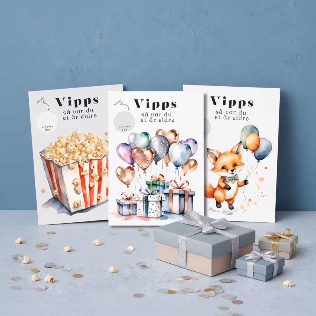 3pk Vipps Skrapekort - Bursdagsmix 2